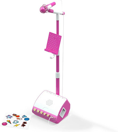 FAO Schwarz karaoke microphone with stand and speaker