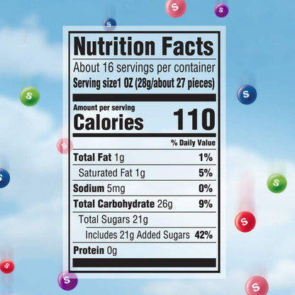 Colorful Skittles chewy candy in wild berry mix
