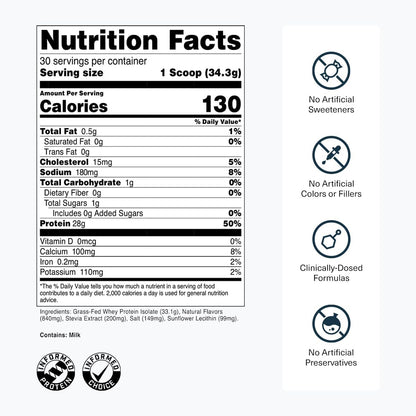 Transparent Labs whey protein for shakes French Vanilla