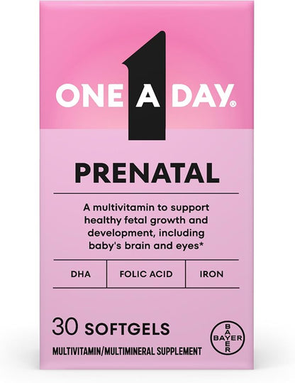 ONE A DAY prenatal vitamins 30 count bottle