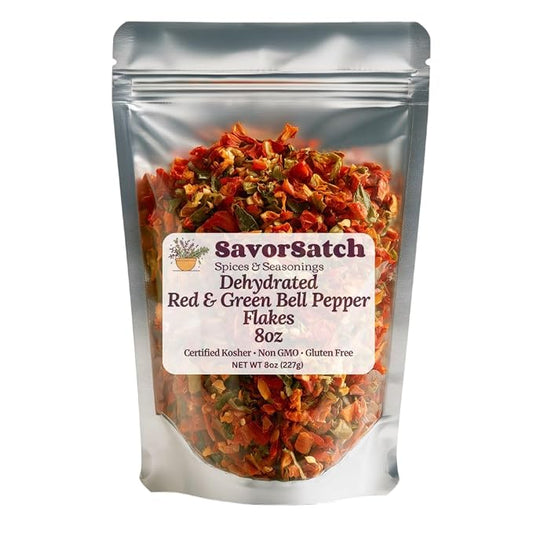 SavorSatch dried red and green bell pepper flakes