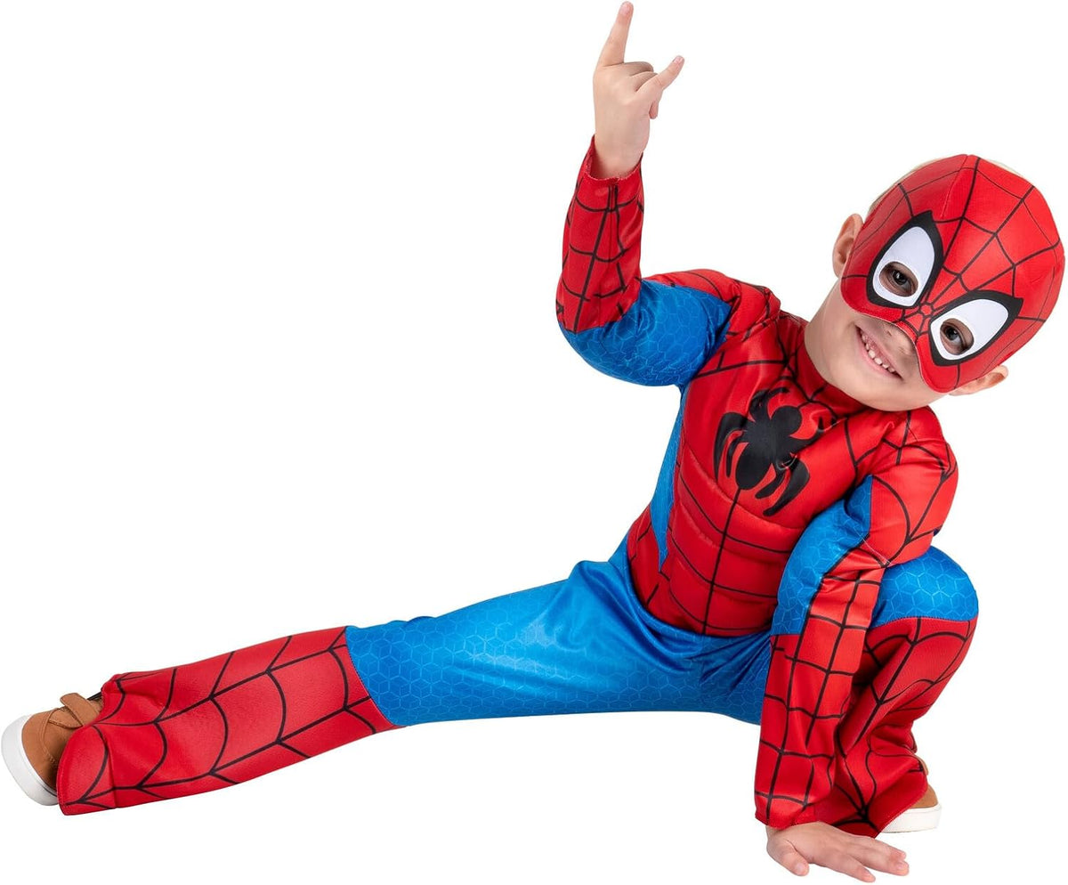 Padded MARVEL toddler costume with fabric headpiece