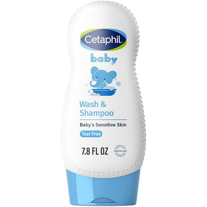 Cetaphil 2-in-1 baby shampoo and body wash bottle