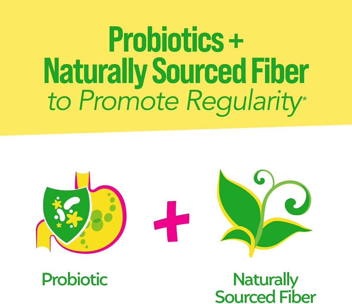 Kids probiotic and fiber supplement for ages 1 plus