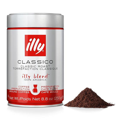illy Classico Medium Roast ground drip coffee package