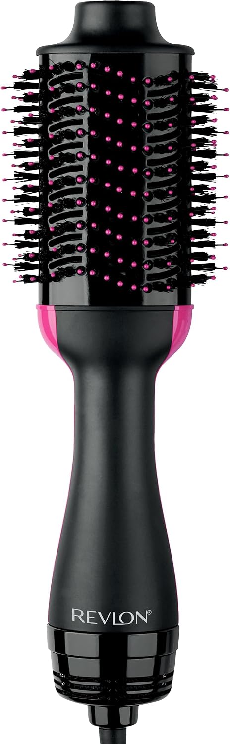Black REVLON hair dryer and styler with oval barrel