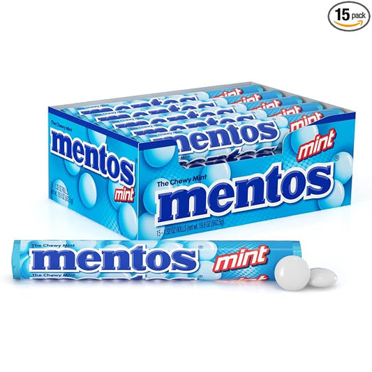 MENTOS Chewy Mint Candy Roll 15 count pack