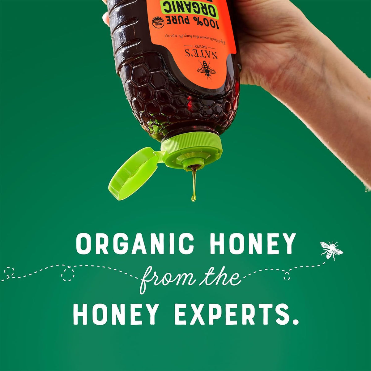 Nate's pure organic honey for tea and baking