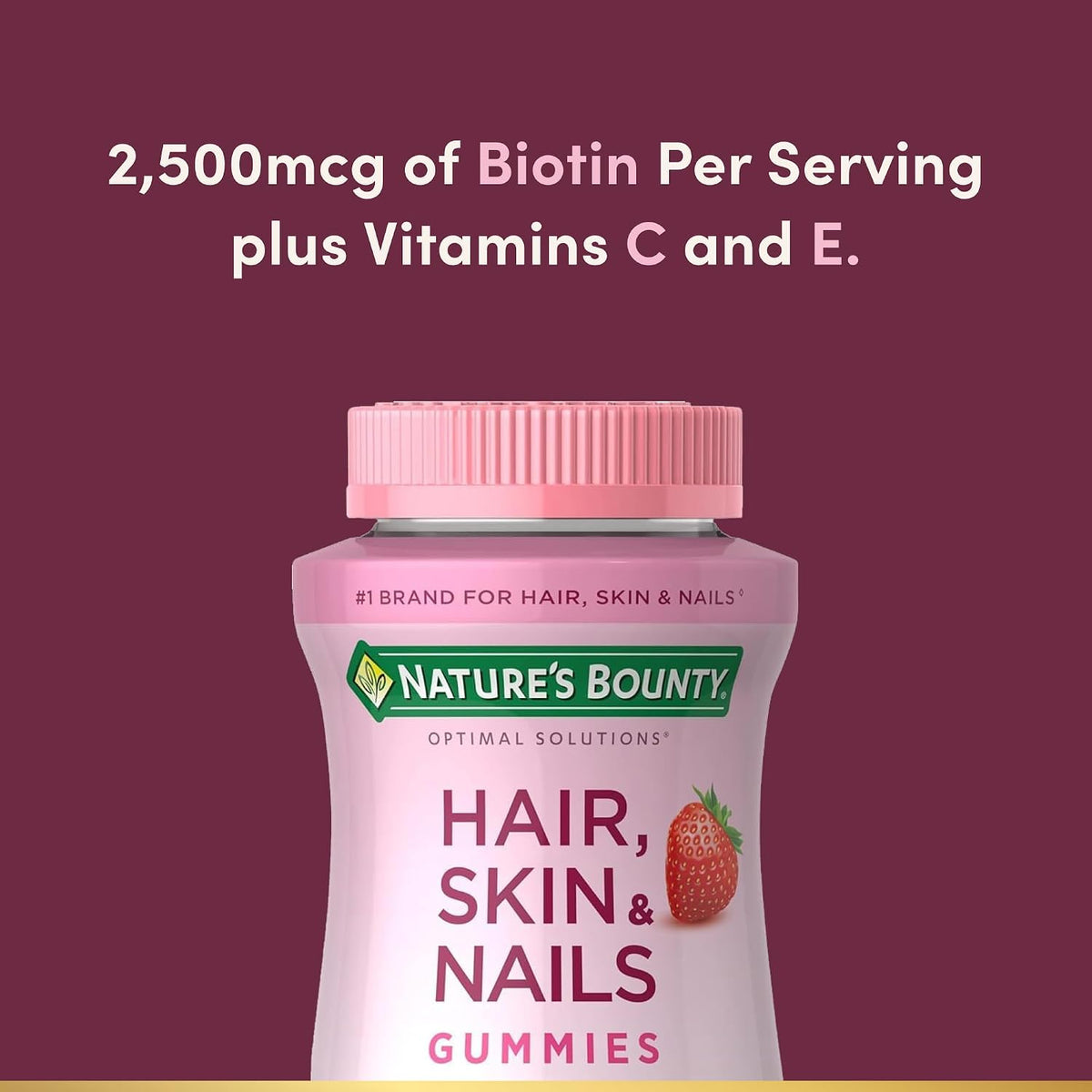Nature's Bounty beauty supplement gummies label