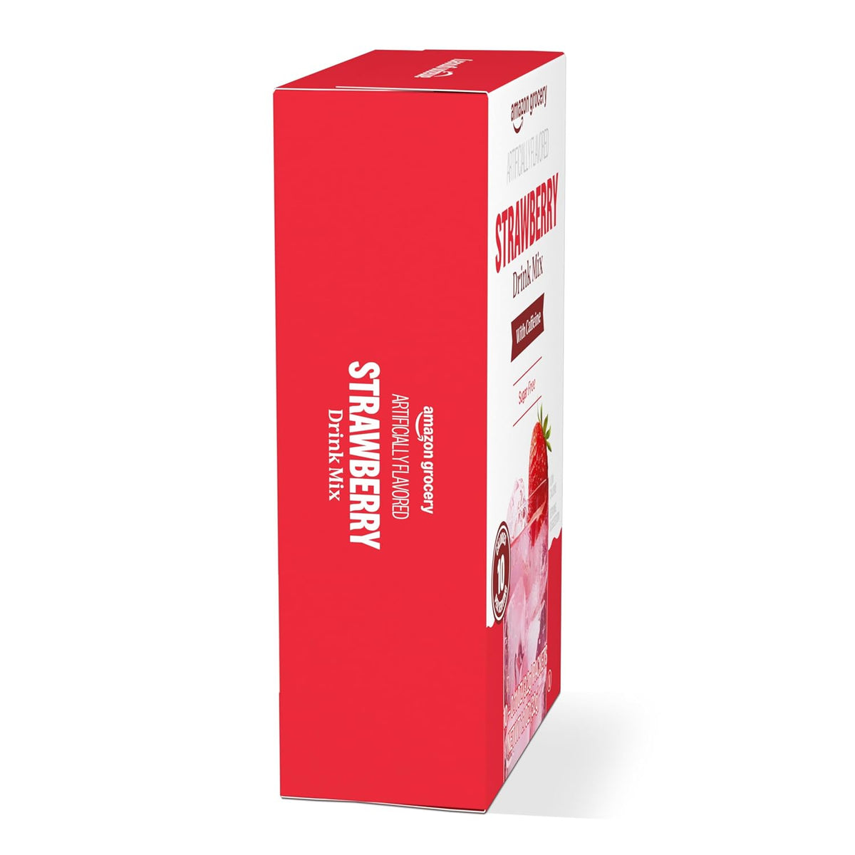 Strawberry caffeine water flavoring drink mix pack