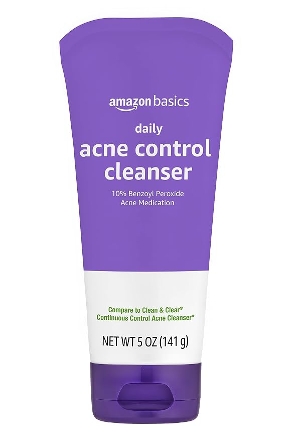 Amazon Basics acne treatment face wash 5 ounce