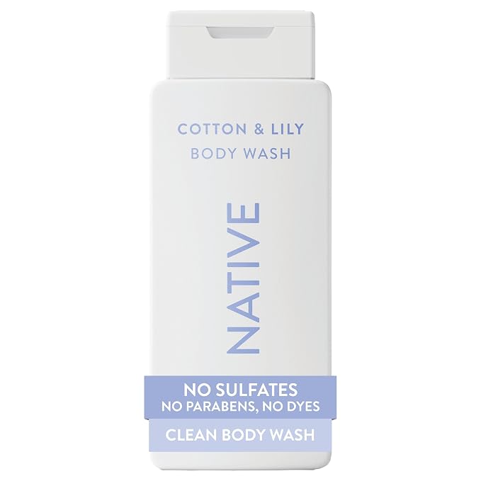 Native Cotton and Lily clean body wash 18 fl oz bottle