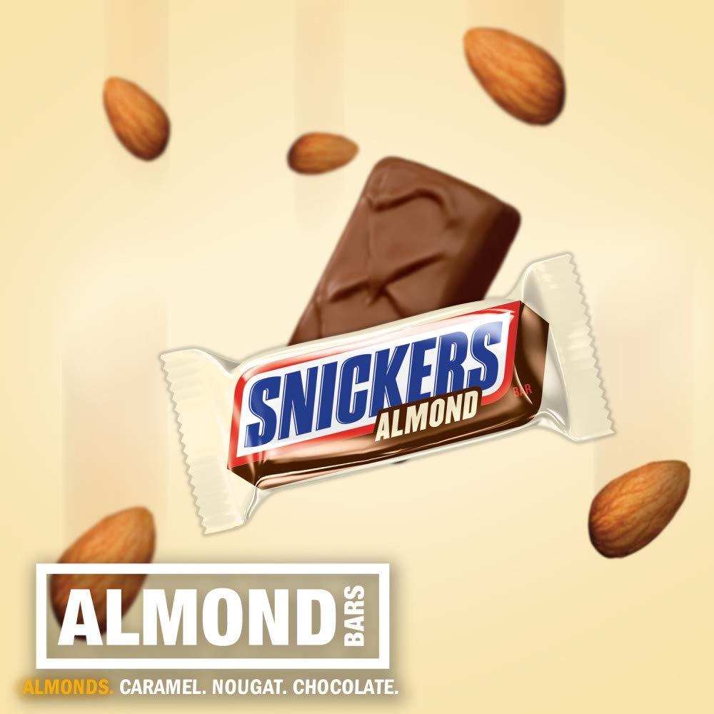 Fun size almond milk chocolate candy bars for sharing