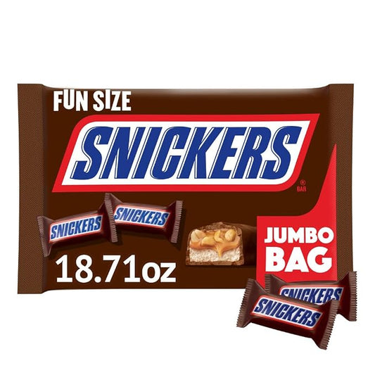 SNICKERS Fun Size Chocolate Candy Bars 18.71 oz bag