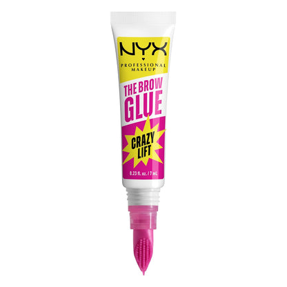 Clear brow lamination gel with built-in styling comb