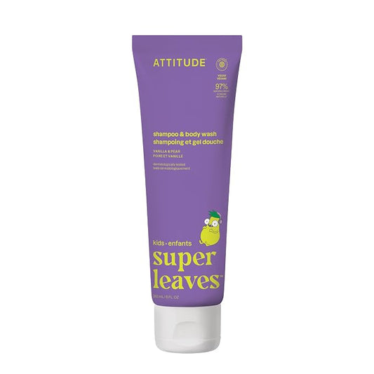 ATTITUDE Kids 2-in-1 shampoo and body wash bottle