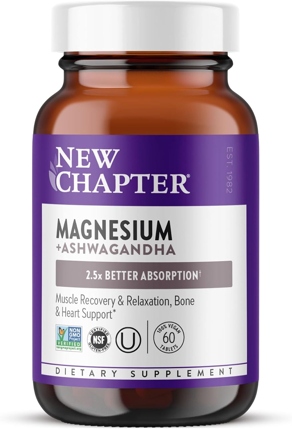 New Chapter magnesium and ashwagandha 60 tablets