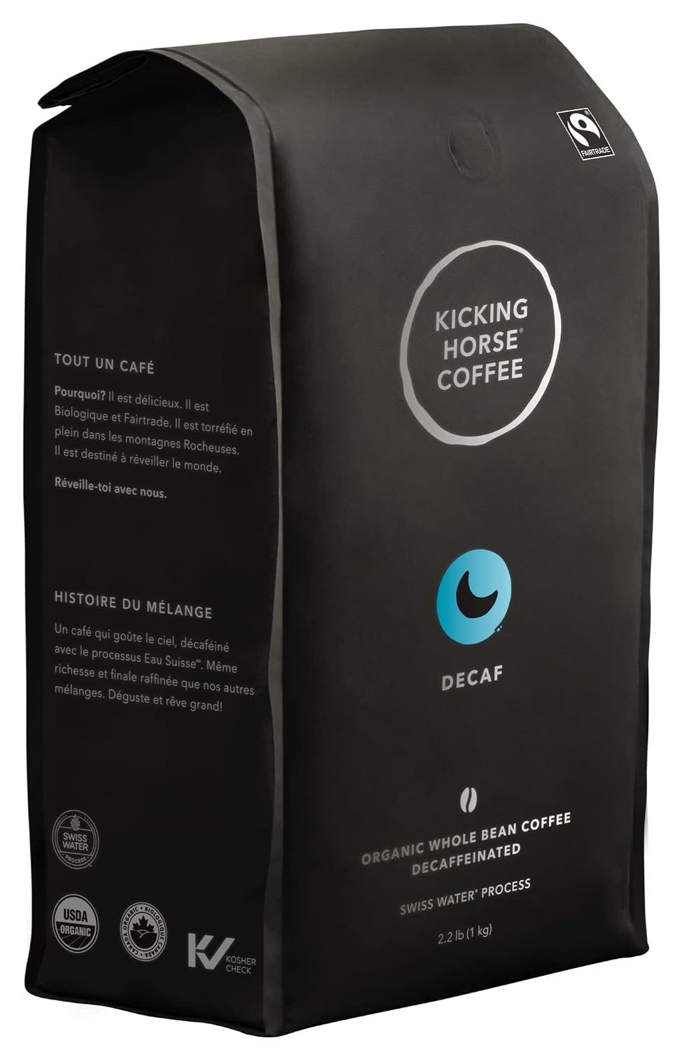 Visit the Kicking Horse Store — Kicking Horse Coffee, Decaf, Swiss Water Process, Dark Roast, Whole Bean, 10 Oz - Certified Organic, Fairtrade, Kosher Coffee - product image 41