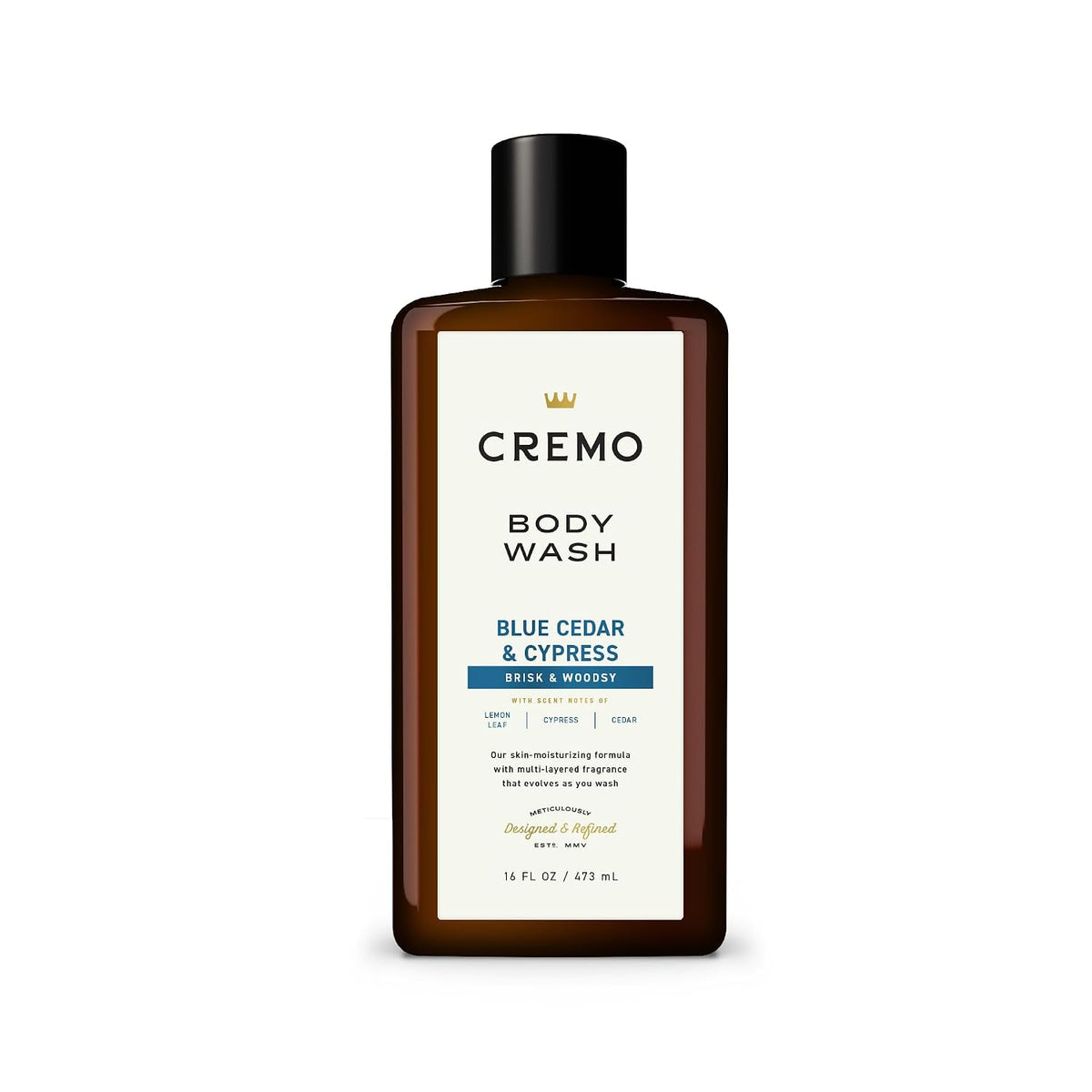 Cremo men’s moisturizing body wash bottle