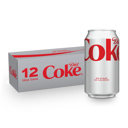 Diet Coke cola flavored diet soda cans