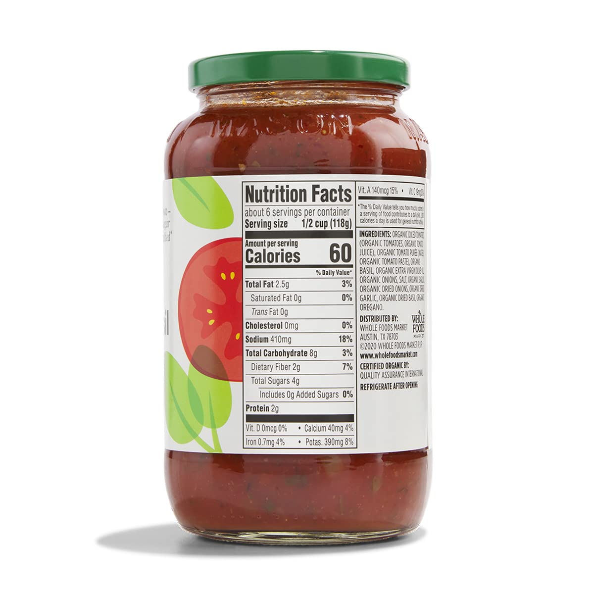 365 organic pasta sauce for pantry meals