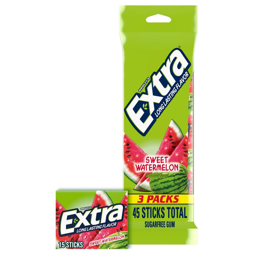 Portable 15-count EXTRA chewing gum packs