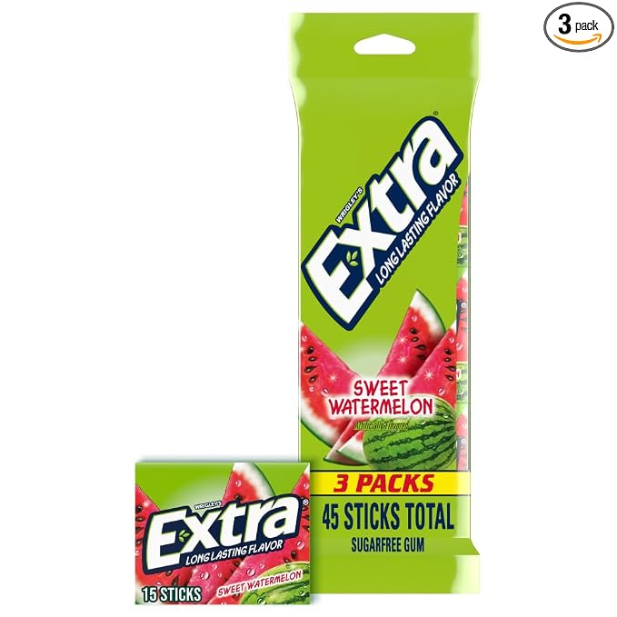 WRIGLEY'S EXTRA watermelon sugar free gum 3-pack