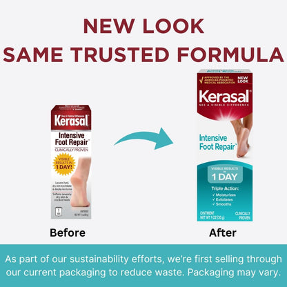 Kerasal foot repair treatment packaging