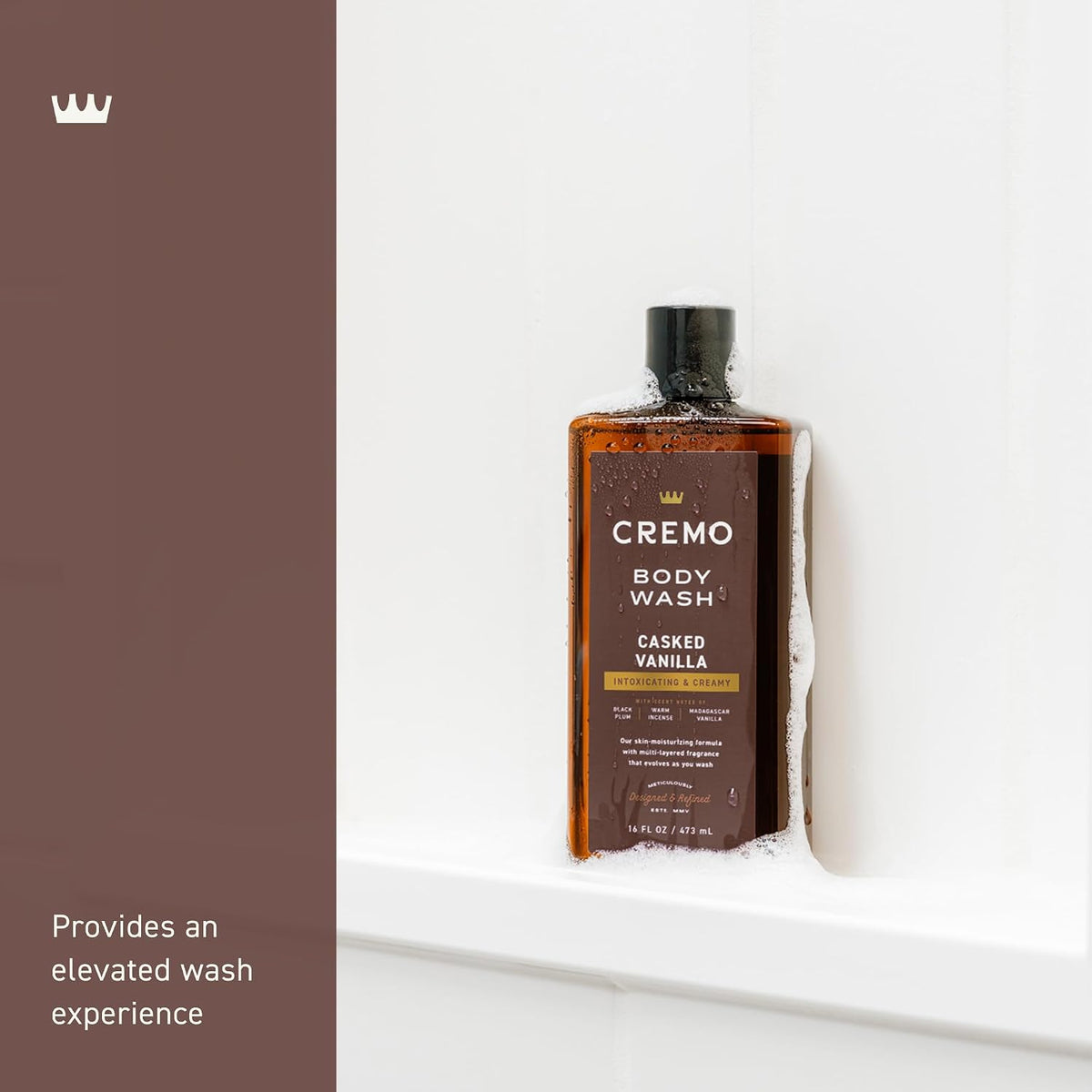 Cremo rich-lather body wash for men's grooming