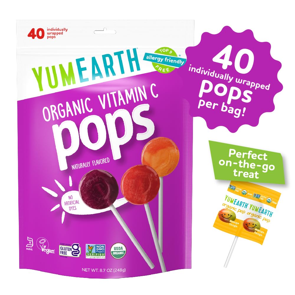 YumEarth gluten free vegan lollipops variety