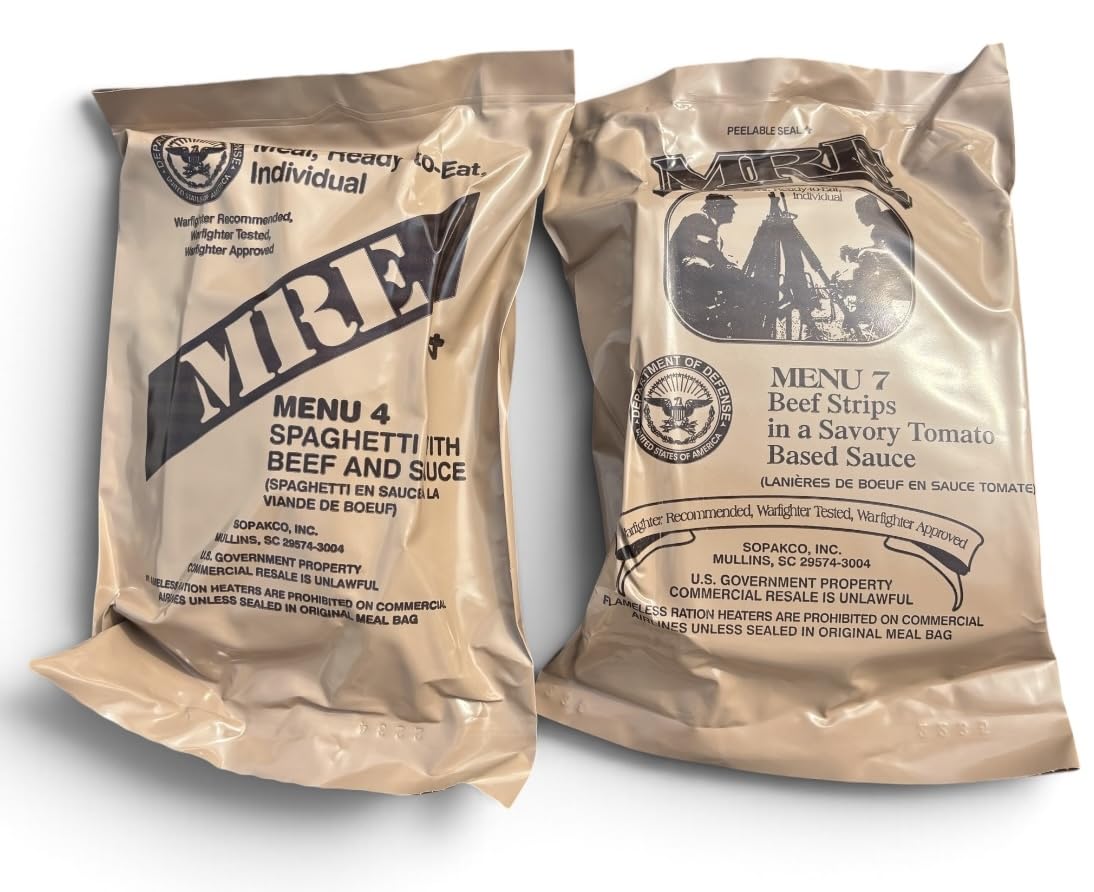MRE meals for emergency preparedness kits