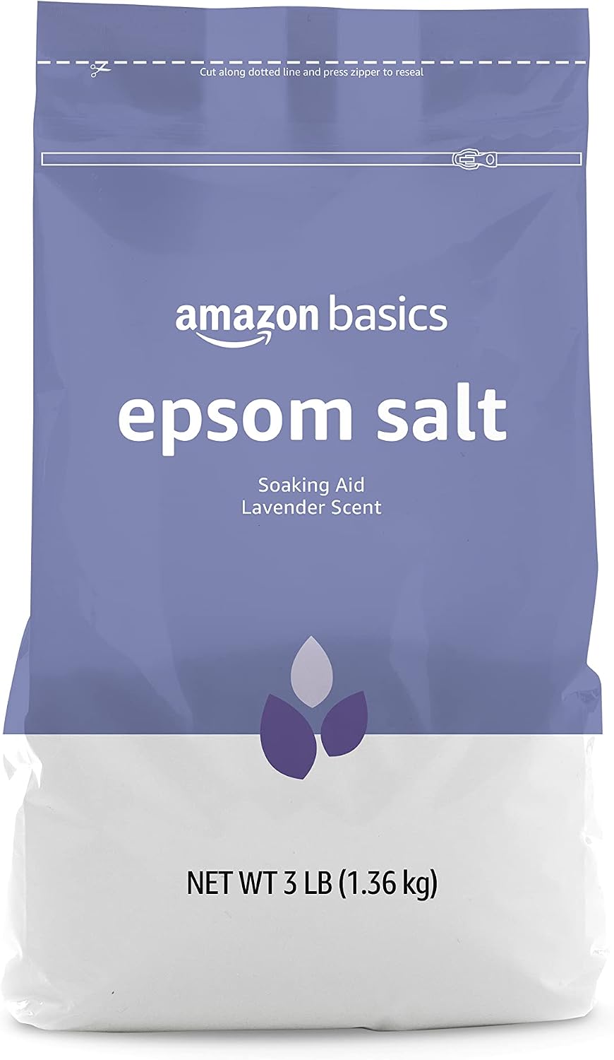 Lavender scented Epsom salt bath soak 3 pound pack