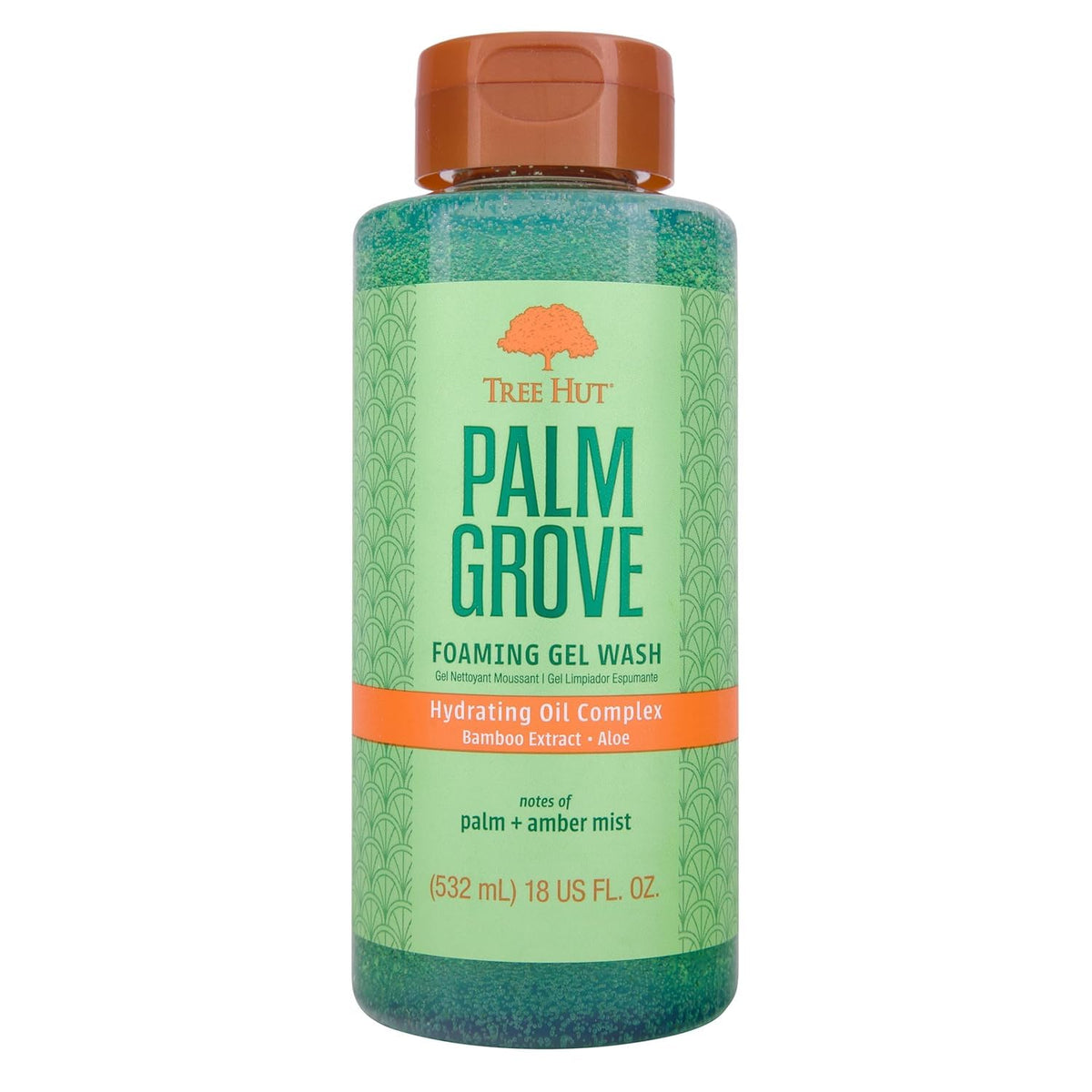 Tree Hut foaming gel body wash in Palm Grove scent