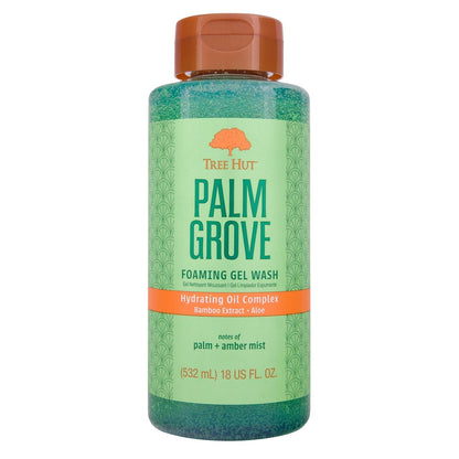 Tree Hut foaming gel body wash in Palm Grove scent