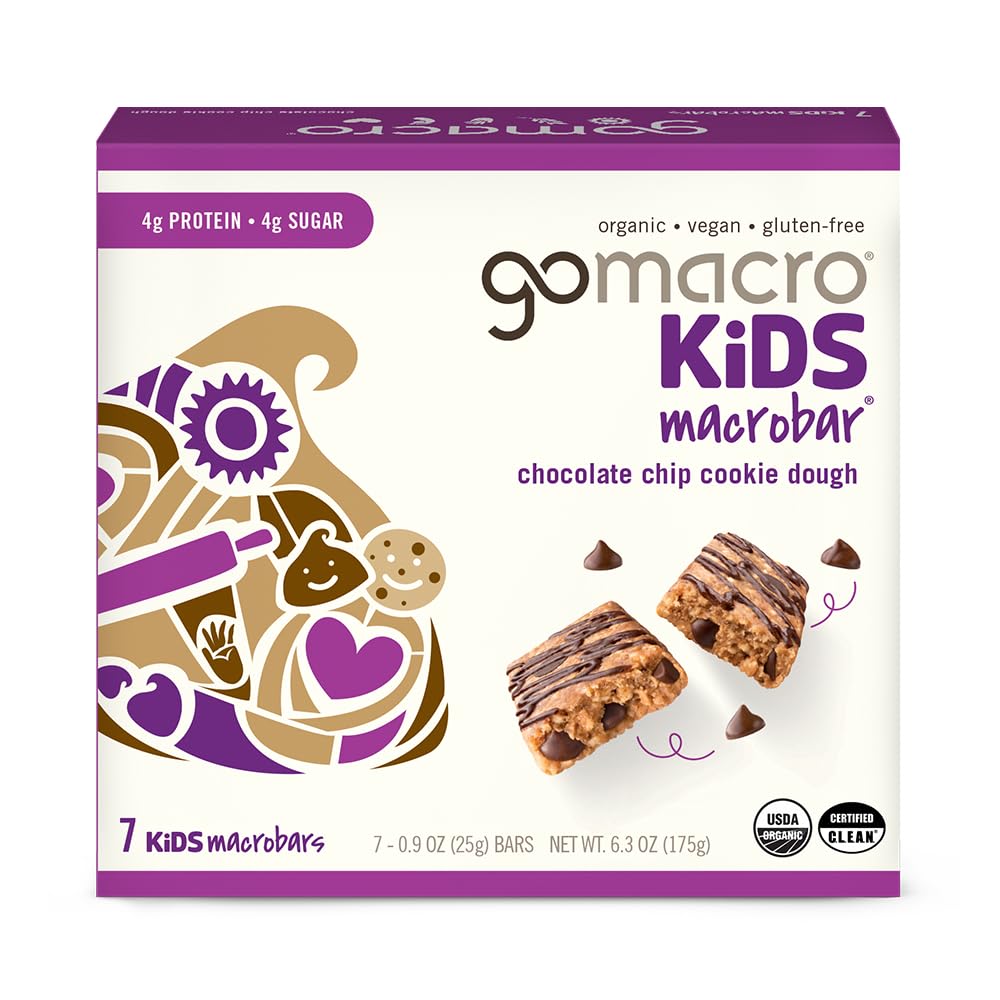 GoMacro organic vegan kids snack bars 7 count