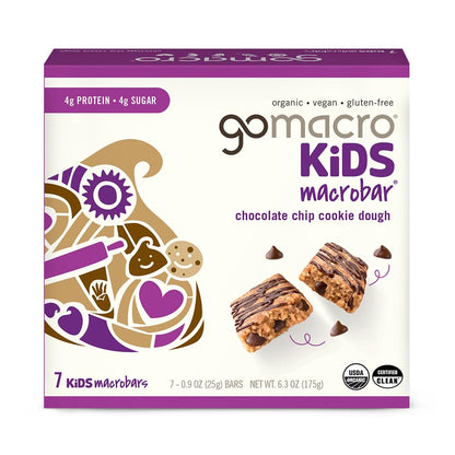 GoMacro organic vegan kids snack bars 7 count