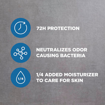 Extra Fresh men’s deodorant with 1/4 moisturizing cream