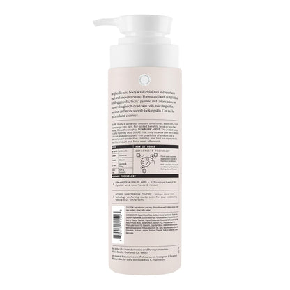 AHA body wash for rough uneven texture