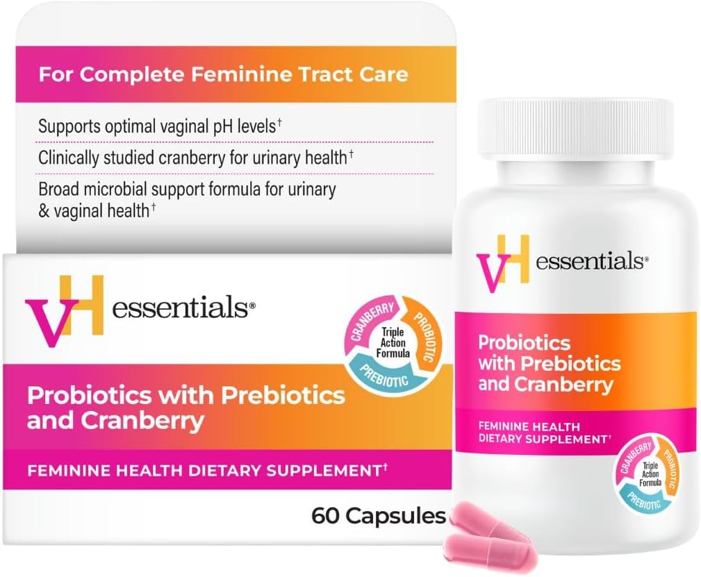 vH essentials probiotic capsules with prebiotics and cranberry