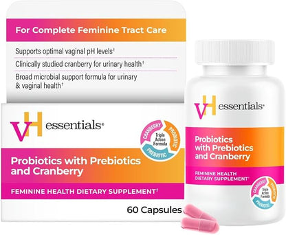 vH essentials probiotics for women 60 count bottle