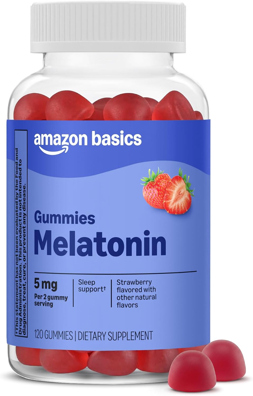 Amazon Basics melatonin gummies 120 count supplement