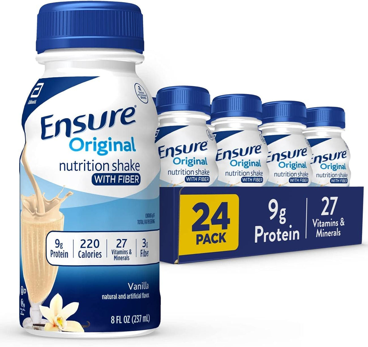 Ensure vanilla ready-to-drink nutrition shakes