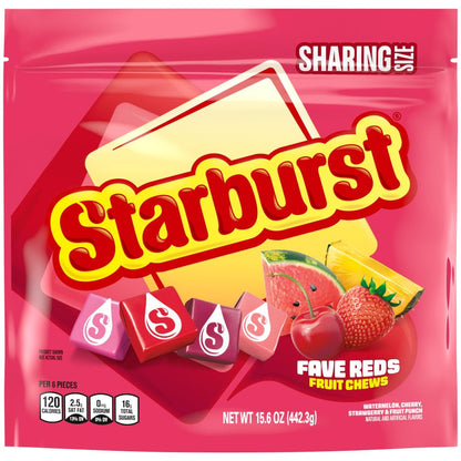 Resealable bag of Starburst FaveREDS candy