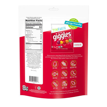 Assorted fruit flavored allergy friendly candy