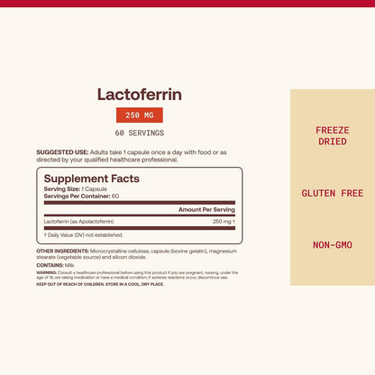 Jarrow Formulas Lactoferrin 60 capsule supplement bottle