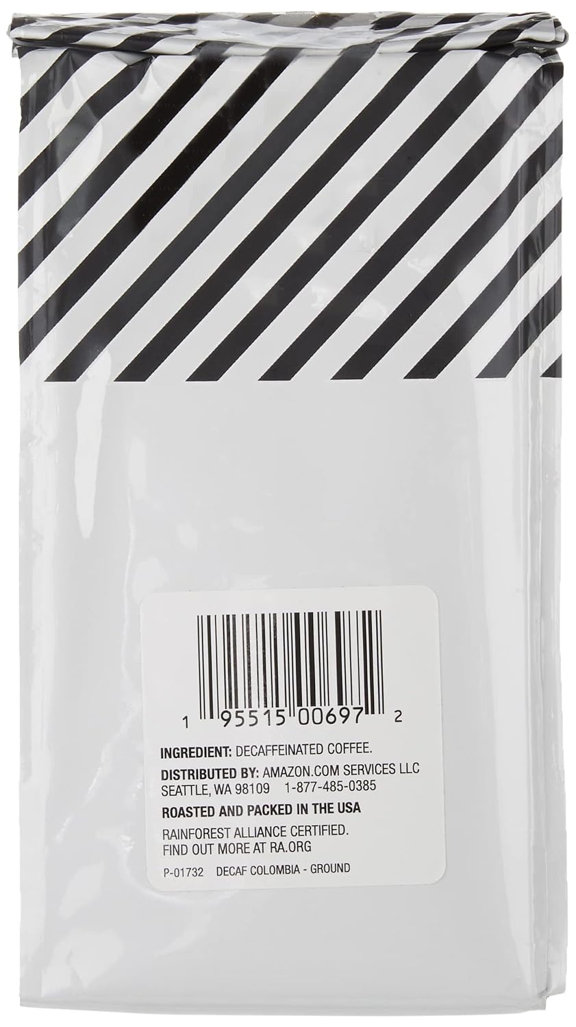 Amazon Fresh ground coffee packaging for home brewing
