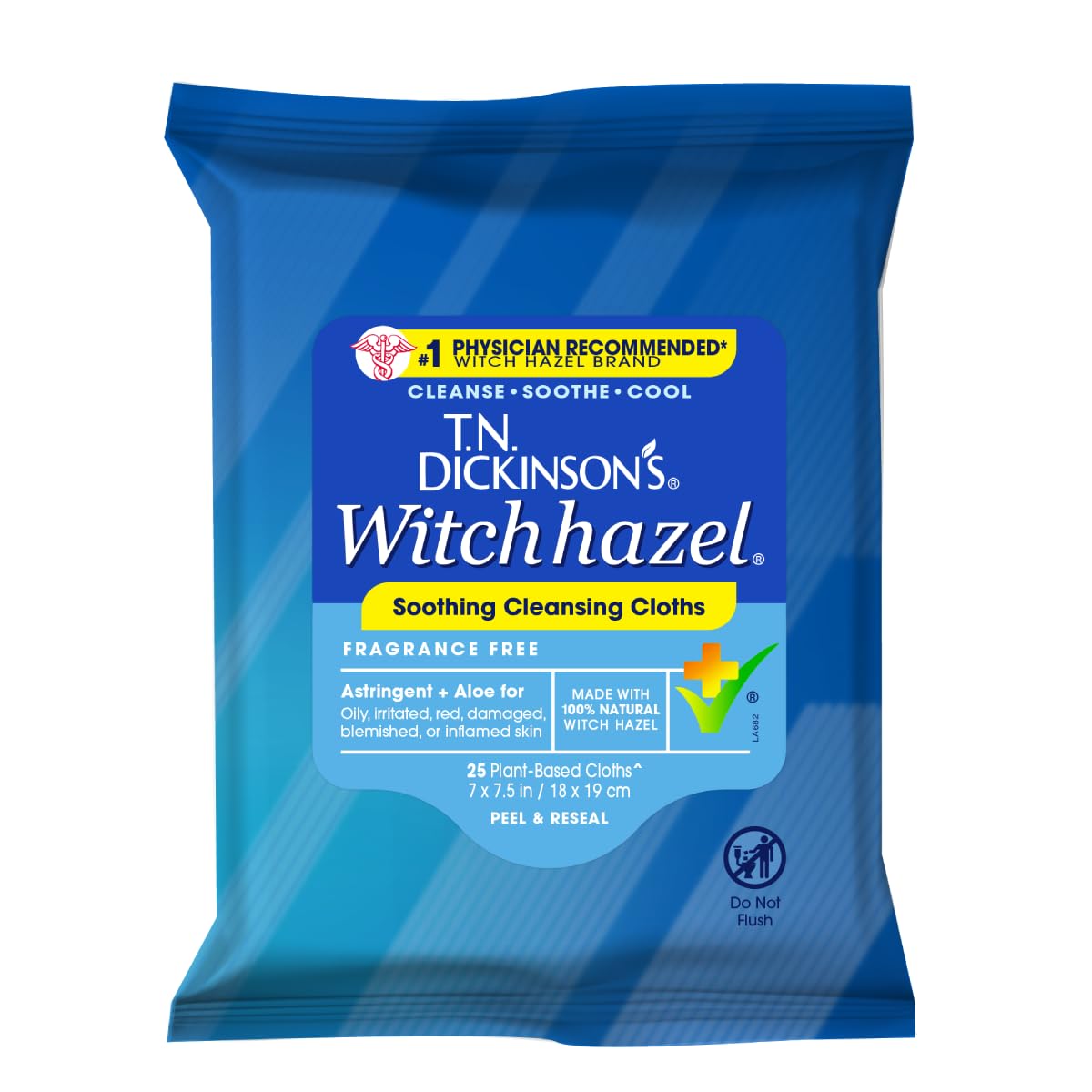 Witch hazel cleansing cloths for face and body