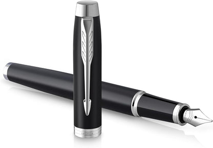 Parker fountain pen with chrome trim