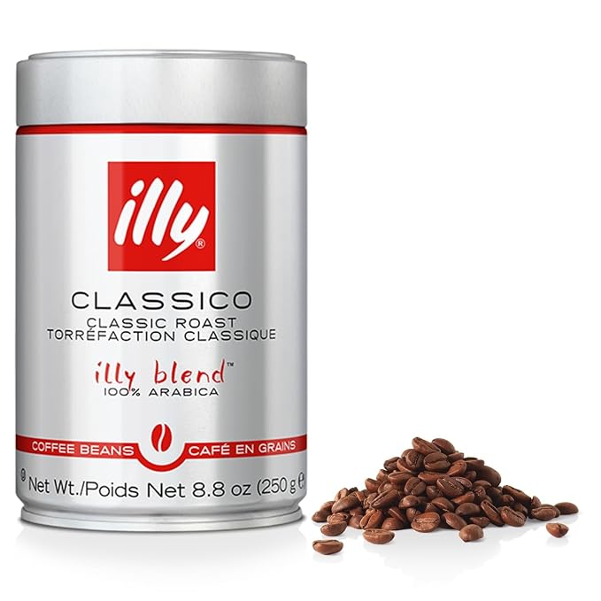 Illy Classico whole bean coffee 8.8 ounce can