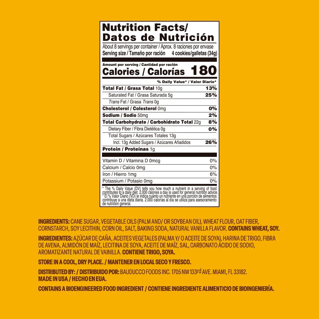Bauducco chocolate cream wafer snack pack